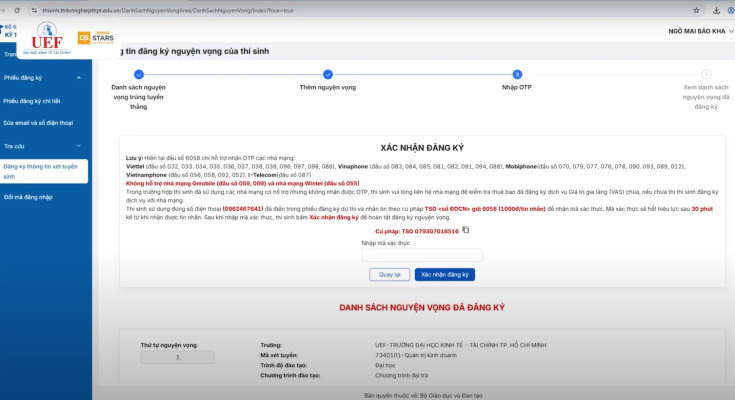 HƯỚNG DẪN ĐĂNG KÝ NGUYỆN VỌNG XÉT TUYỂN CHƯƠNG TRÌNH CỬ NHÂN ANH QUỐC NĂM 2025 68